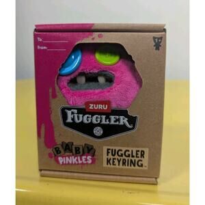 Zuru Fuggler Baby Pinkles New In Box Sealed Pink Button Eyes Keychain Keyring 3